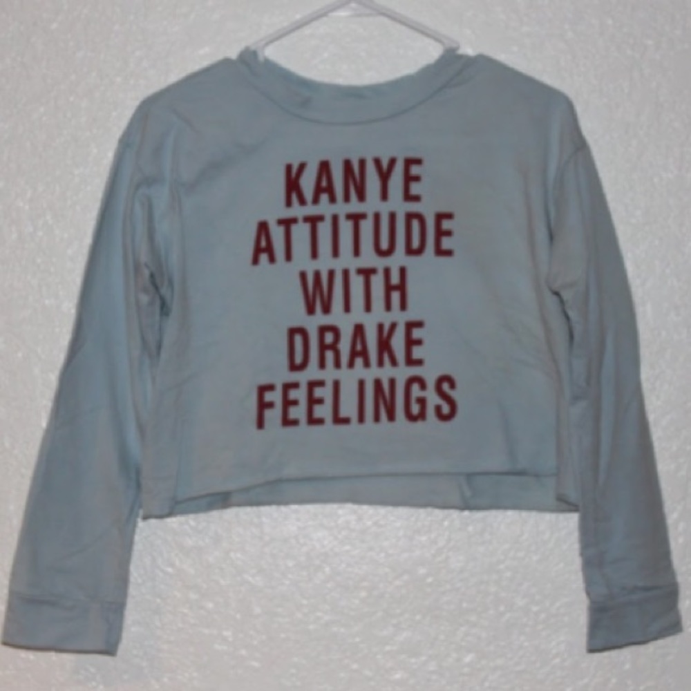 Light blue cropped shirt